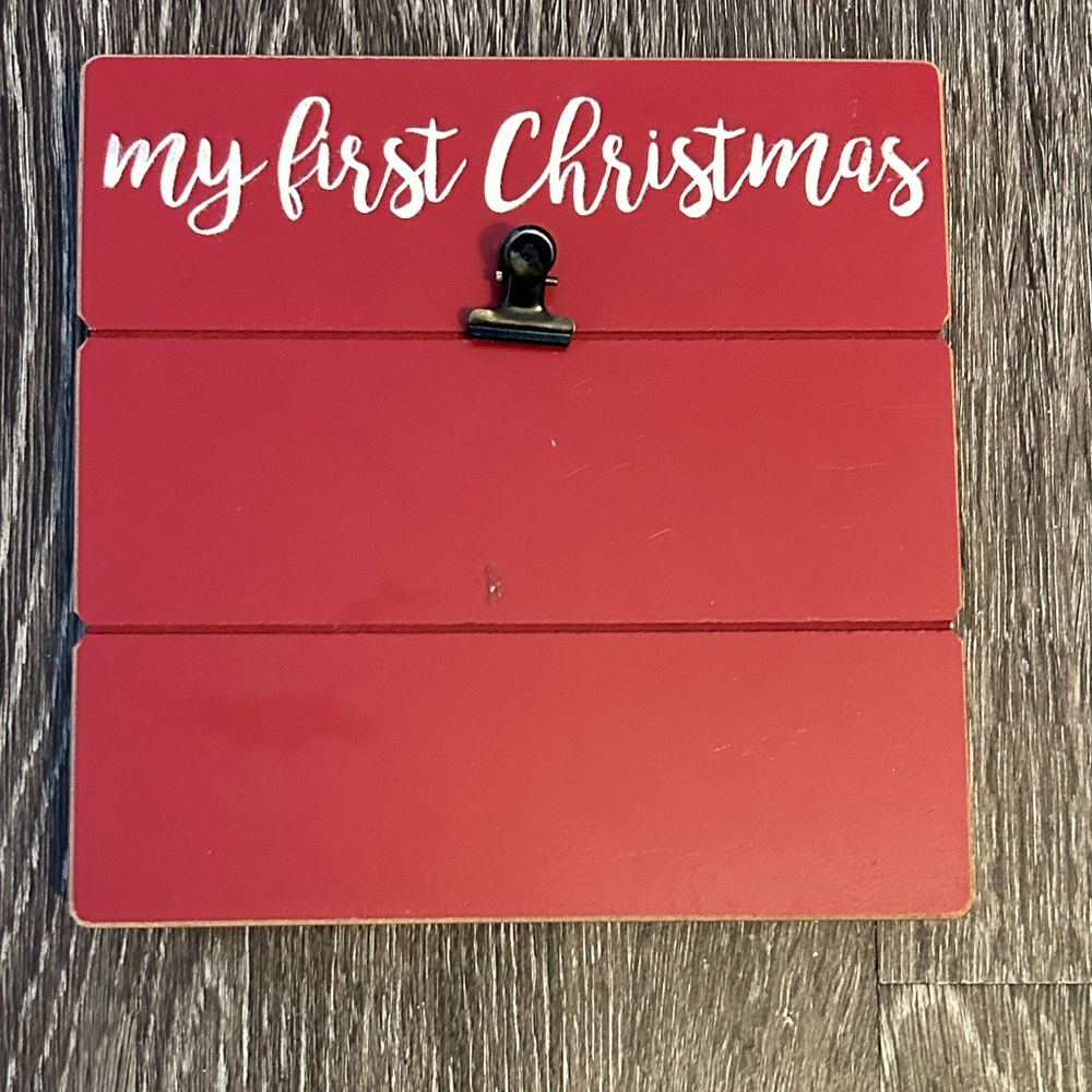 Baby’s First Christmas’s Clipboard standing sign
